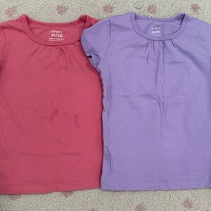 Carter's Short Sleeve Tees - Pink and Purple